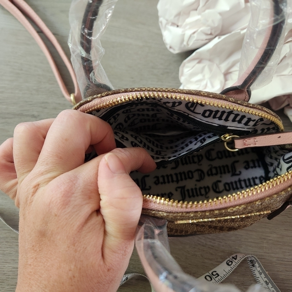 NWOT Juicy Couture mini bowler monogram purse y2k 90s pink feminine barbiecore - Picture 8 of 14